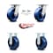 Service Caster 6 Inch Kingpinless Solid Poly Wheel Caster Swivel Locks 2 Rigid SCC, 2PK SCC-KP30S620-SPUR-BSL-2-R-2 - alternate 6